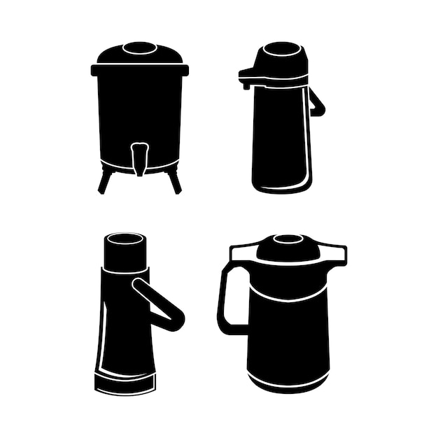 Modèle De Conception D'illustration D'icône De Vecteur De Thermos