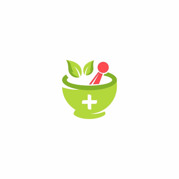 Modèle de conception d'illustration de logo de concept de pharmacie créative
