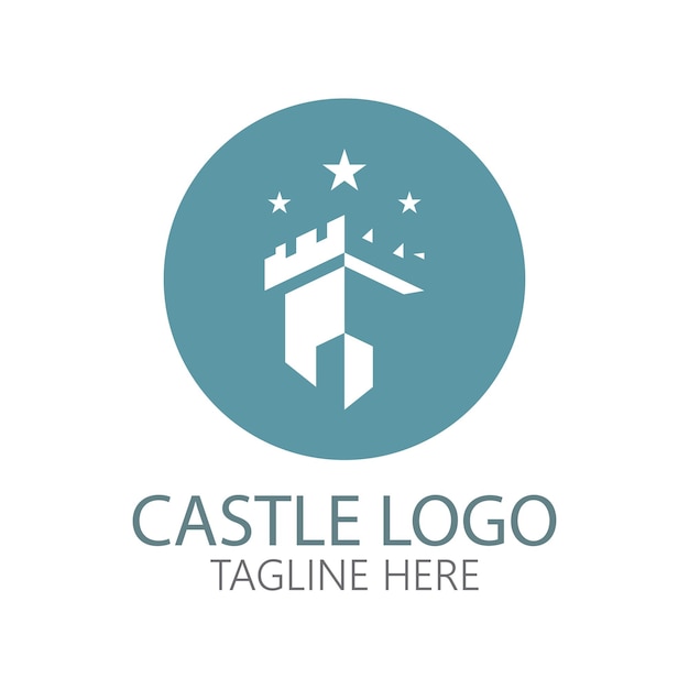 Modèle De Conception D'illustration De Vecteur De Symbole De Logo De Château