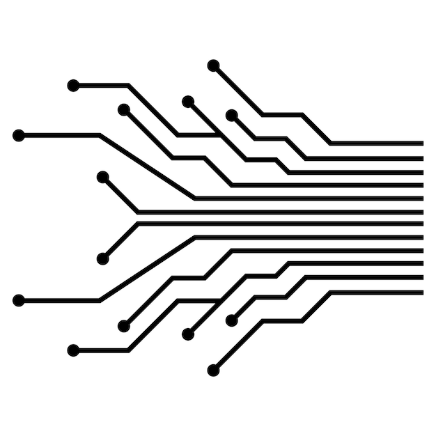 Modèle de conception d'illustration vectorielle de circuit