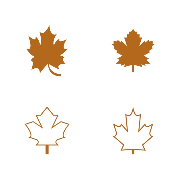 Modèle de conception d'illustration vectorielle de feuille d'érable