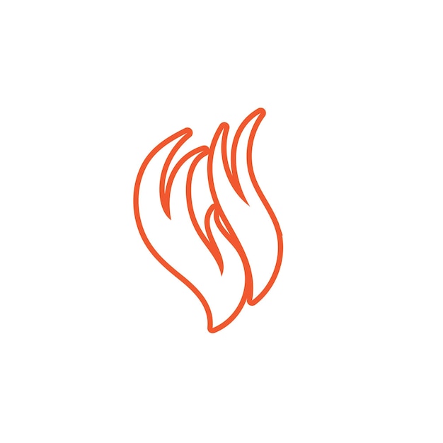 Vecteur modèle de conception d'illustration vectorielle de flamme de feu
