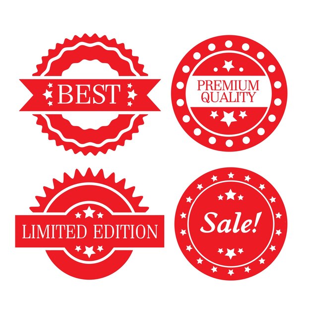 modèle de conception d'illustration vectorielle de la forme de la vente du badge