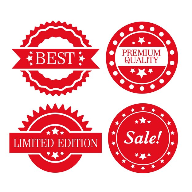 modèle de conception d'illustration vectorielle de la forme de la vente du badge