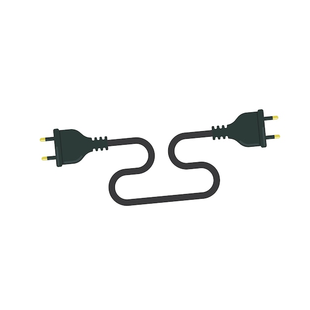 Modèle De Conception D'illustration Vectorielle D'icône De Cordon électrique