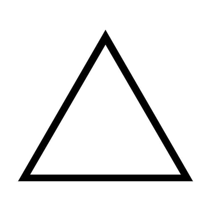 Vecteur modèle de conception d'illustration vectorielle de l'icône du triangle
