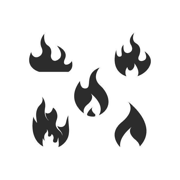 Modèle de conception d'illustration vectorielle d'icône de flamme de feu