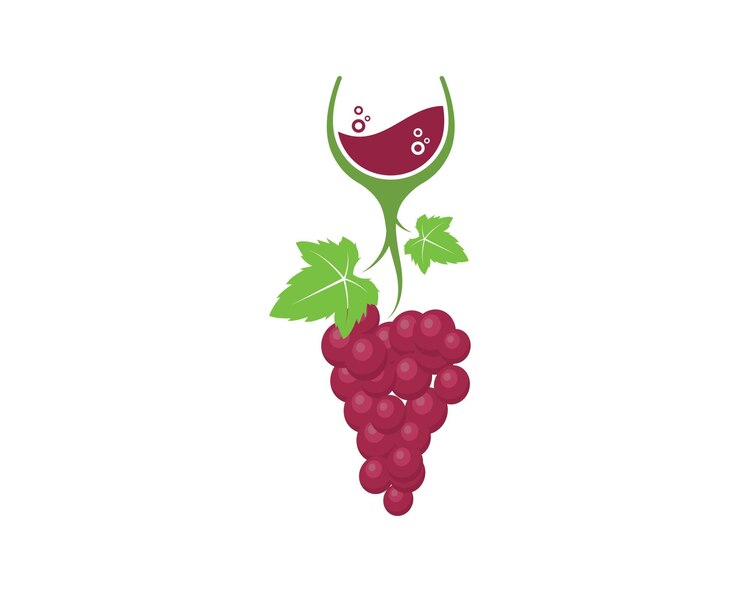 Modèle de conception d'illustration vectorielle d'icône de logo de vin