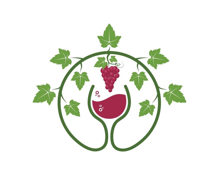 Modèle de conception d'illustration vectorielle d'icône de logo de vin