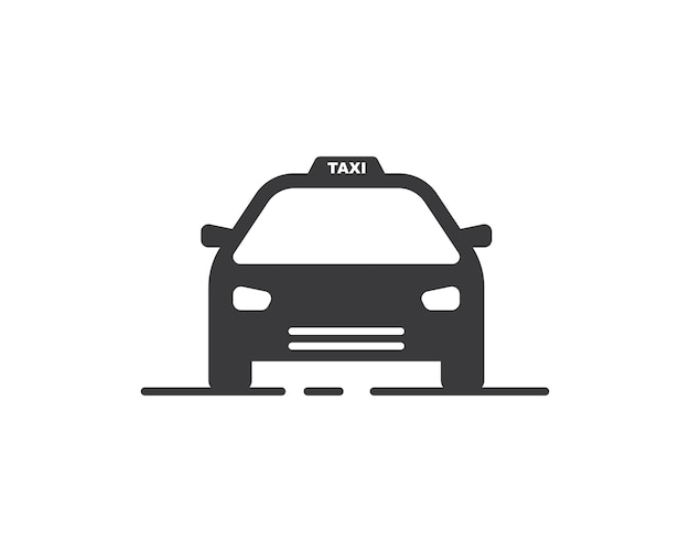 Modèle De Conception D'illustration Vectorielle D'icône De Voiture De Taxi