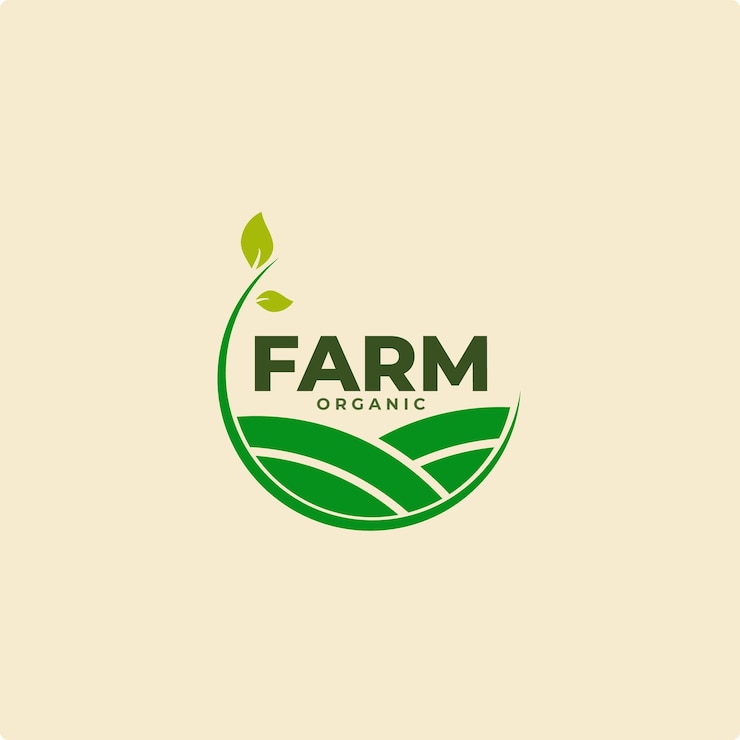 Vecteur modèle de conception d'illustration vectorielle de logo d'insigne de ferme biologique