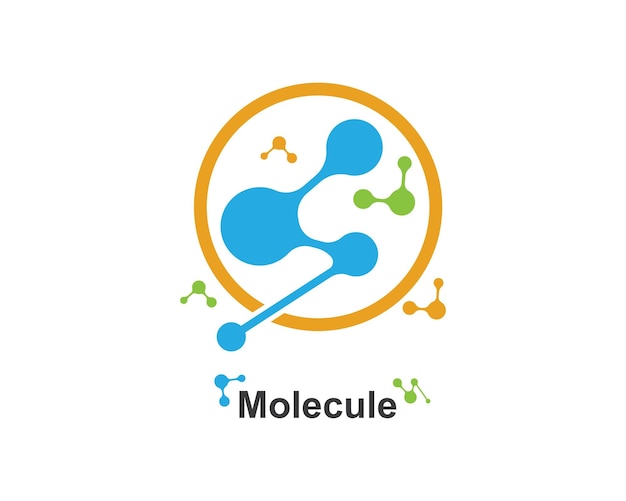 Modèle De Conception D'illustration Vectorielle De Logo De Molécule