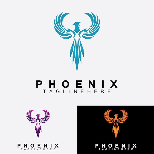 Modèle de conception d'illustration vectorielle logo Phoenix