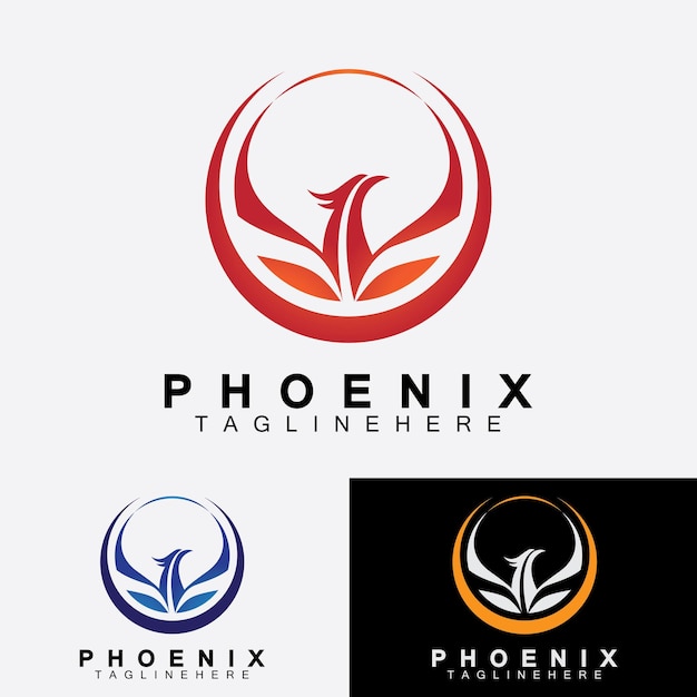 Modèle de conception d'illustration vectorielle logo Phoenix