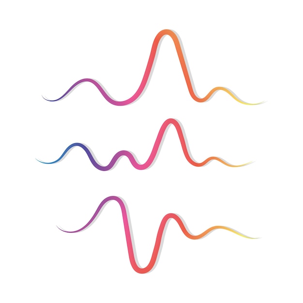 Modèle de conception d'illustration vectorielle d'ondes sonores