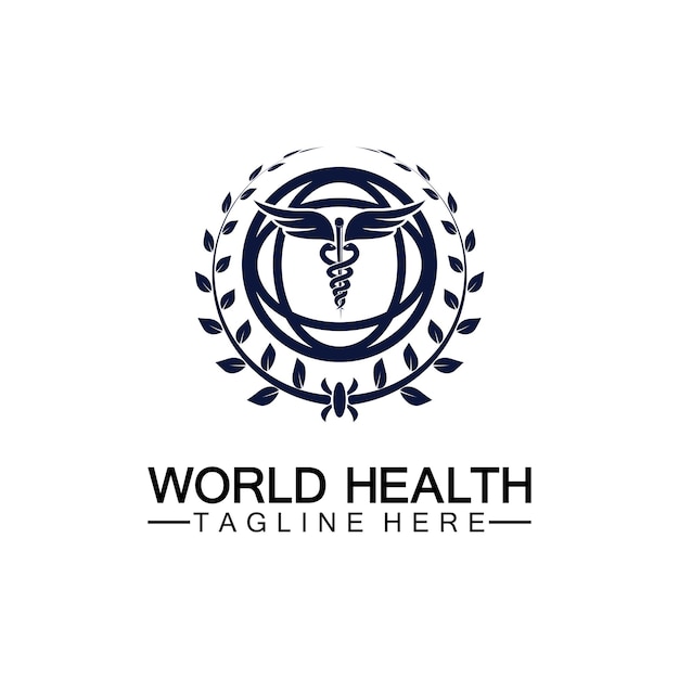 Modèle De Conception D'illustration Vectorielle Pour Le Logo De La Santé Mondiale