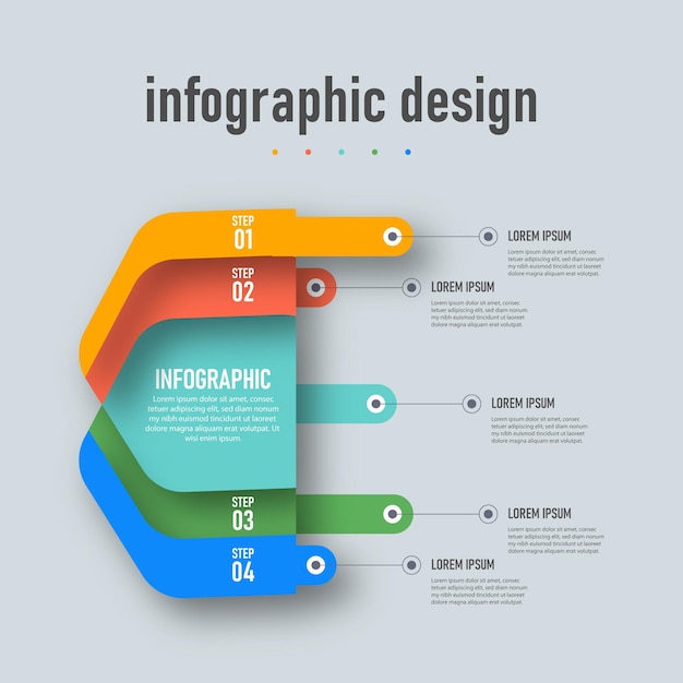 Modèle De Conception D'infographie De Chronologie Des étapes Professionnelles