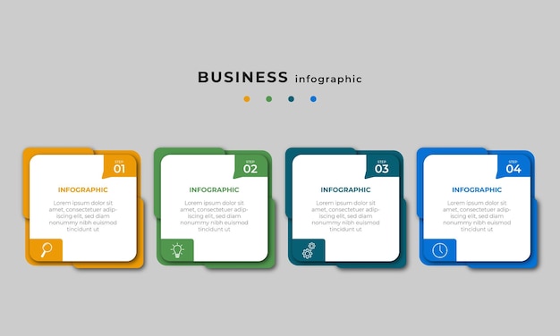 Modèle De Conception D'infographie De La Chronologie Des étapes