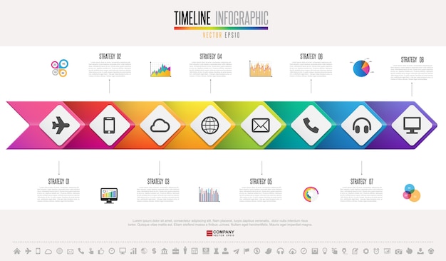 Modèle De Conception Infographie Chronologie