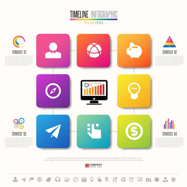 Modèle De Conception Infographie Chronologie