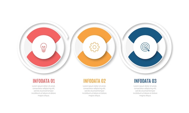 Modèle De Conception D'infographie Créative D'entreprise De Présentation Avec 3 Options