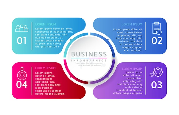 Vecteur modèle de conception infographie illustration vectorielle informations marketing avec 6 options ou étapes
