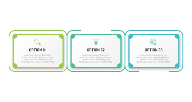 Modèle De Conception D'infographie Vectorielle Avec 3 Options Ou étapes