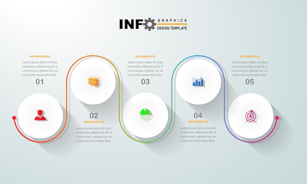 Modèle De Conception D'infographie Vectorielle Avec 3 Options Ou étapes