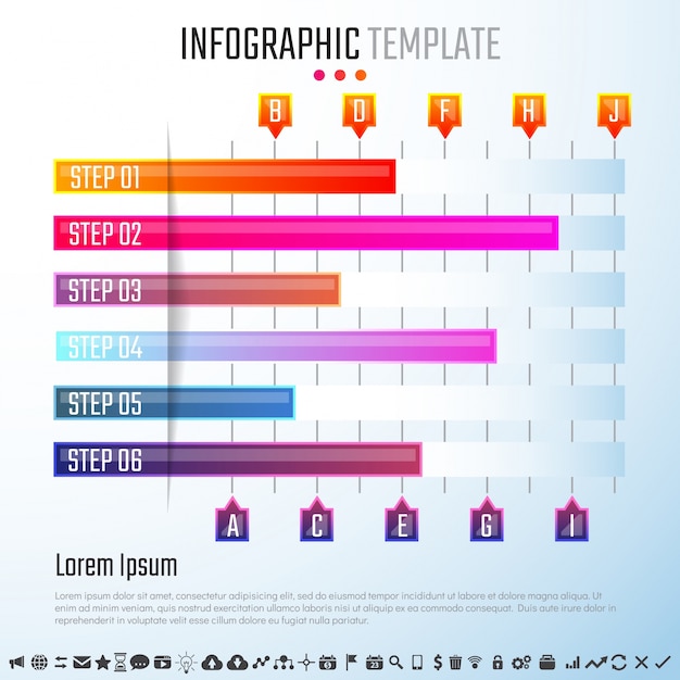 Vecteur modèle de conception d'infographie