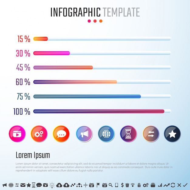 Vecteur modèle de conception d'infographie