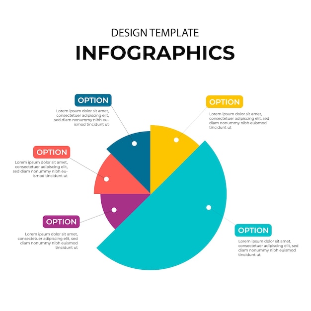 Vecteur modèle de conception d'infographie