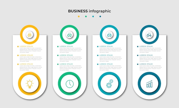 Modèle de conception d'infographies de la ligne de temps des étapes