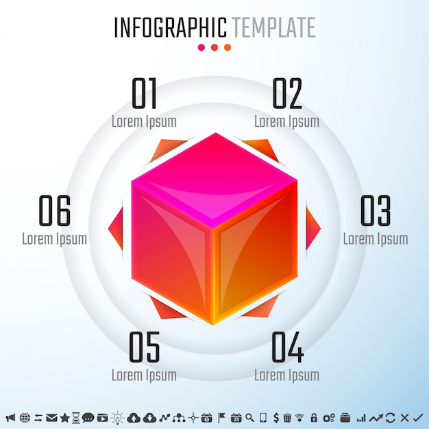 Vecteur modèle de conception d'infographies