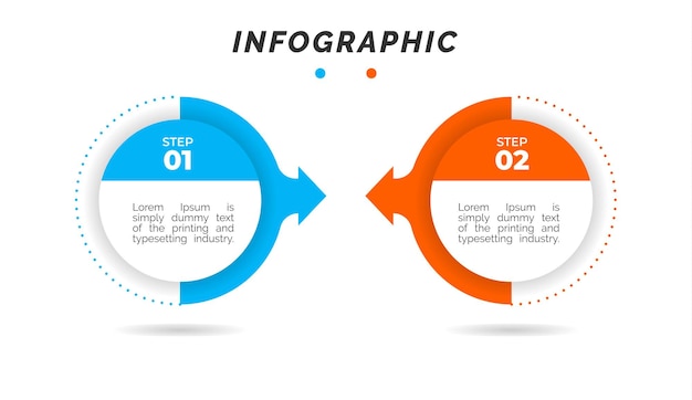 Modèle De Conception Infographique Avec 2 Options Ou étapes