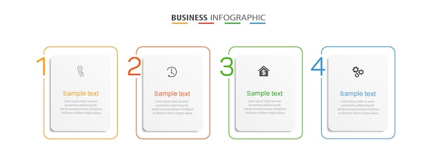 Modèle De Conception Infographique Avec 4 Options Ou étape