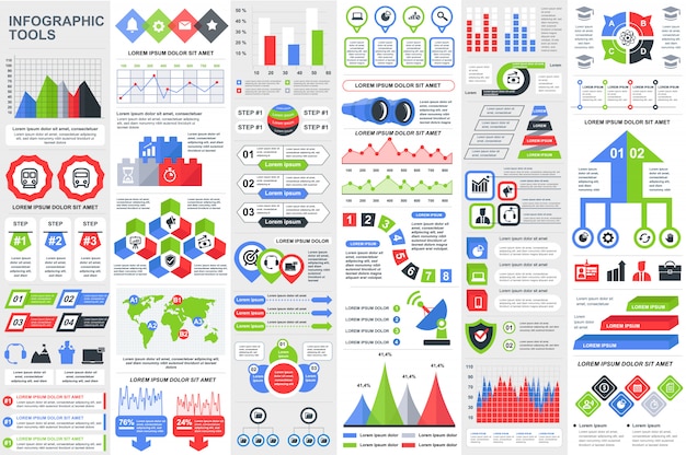 Modèle De Conception Infographique éléments Vectoriels