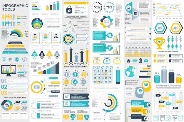 Modèle De Conception Infographique éléments Vectoriels