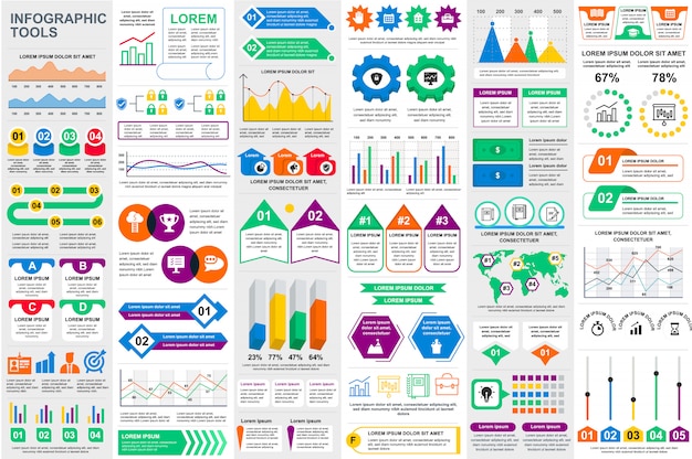 Modèle De Conception Infographique éléments Visualisation De Données Vecteur