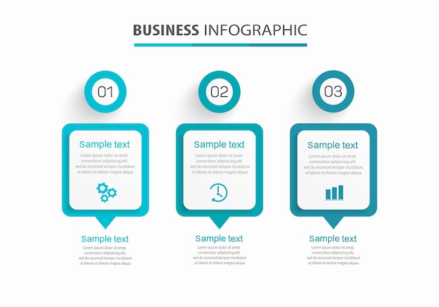 Modèle De Conception Infographique D'entreprise Avec 3 Options Ou étapes