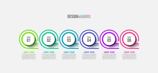 Modèle De Conception Infographique D'entreprise De Cercle De Présentation Coloré