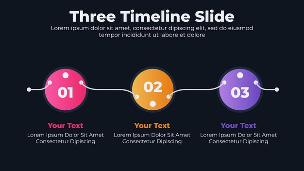 Modèle De Conception Infographique D'entreprise De Présentation Dégradée Avec Thème Sombre