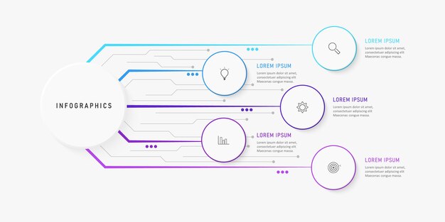 Modèle De Conception Infographique Avec Des Icônes Et 5 Options Ou étapes.