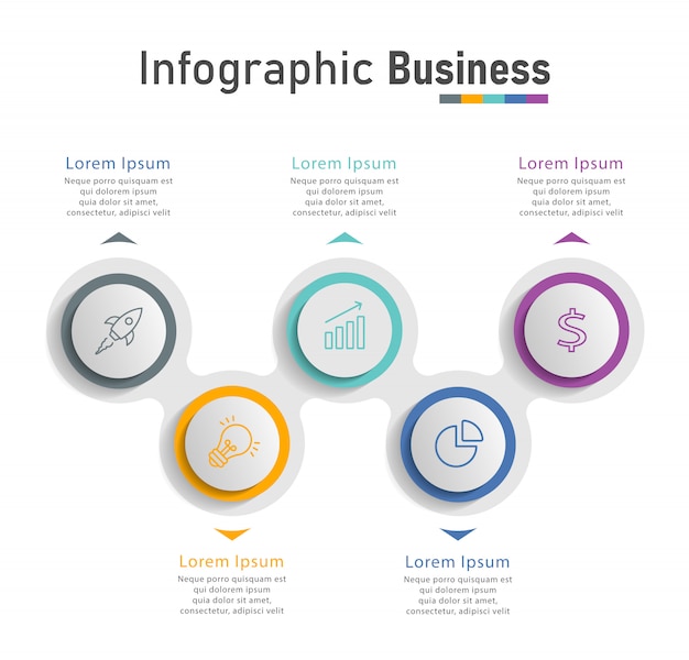 Modèle de conception infographique avec des icônes