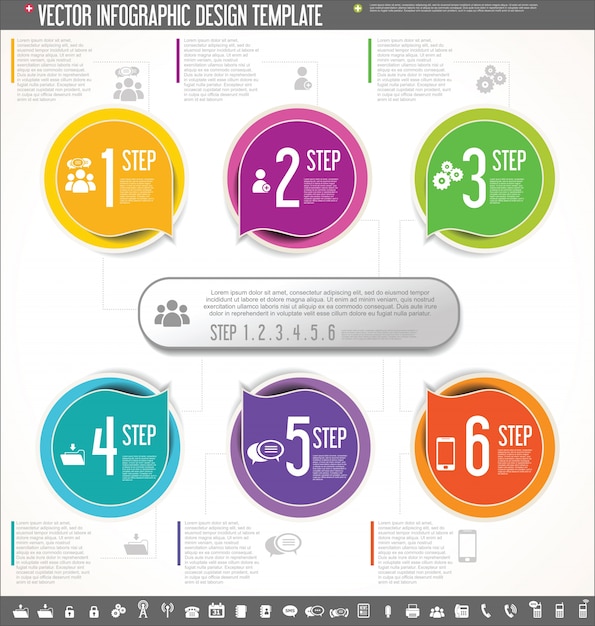 Modèle De Conception Infographique Modèle De Conception Coloré