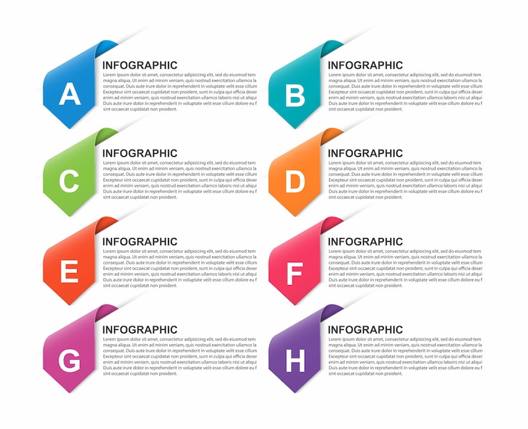 Vecteur modèle de conception infographique d'options commerciales