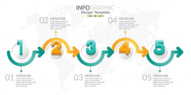 Modèle De Conception Infographique Avec Options Ou étapes.