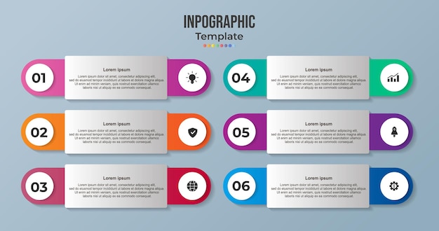Le modèle de conception infographique peut être utilisé pour la conception Web des options de numéro de diagramme de mise en page de flux de travail