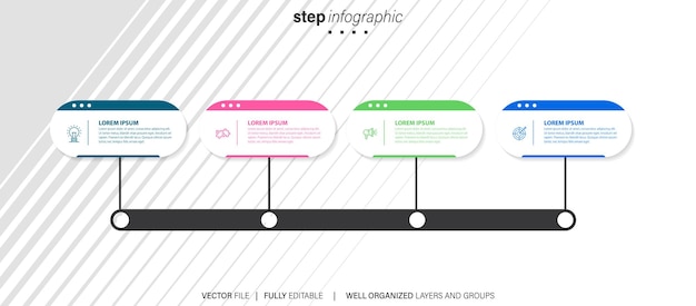 Modèle de conception infographique avec place pour vos données Illustration vectorielle