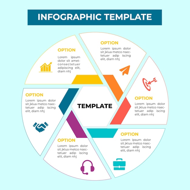 Vecteur modèle de conception infographique