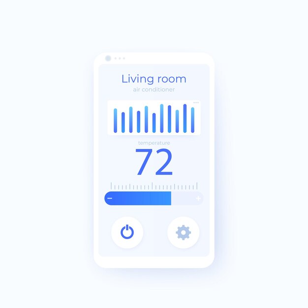 Modèle De Conception D'interface Utilisateur Mobile D'application De Thermostat